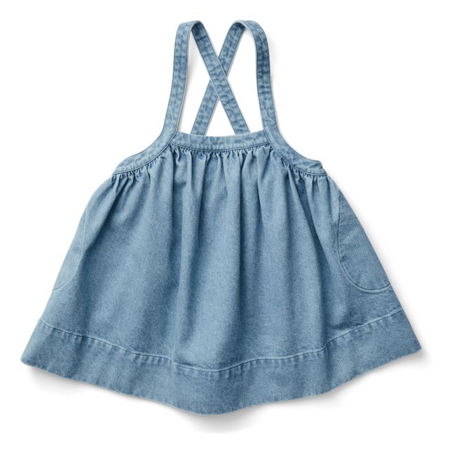 Robe à Bretelles Denim Coton Recyclé Eloise | Bleu jean
