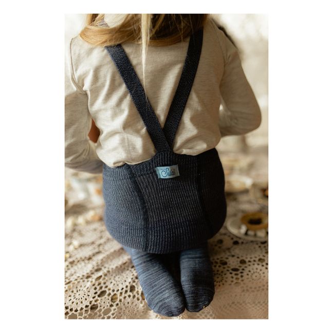 Collant con bretelle, in cotone bio | Denim
