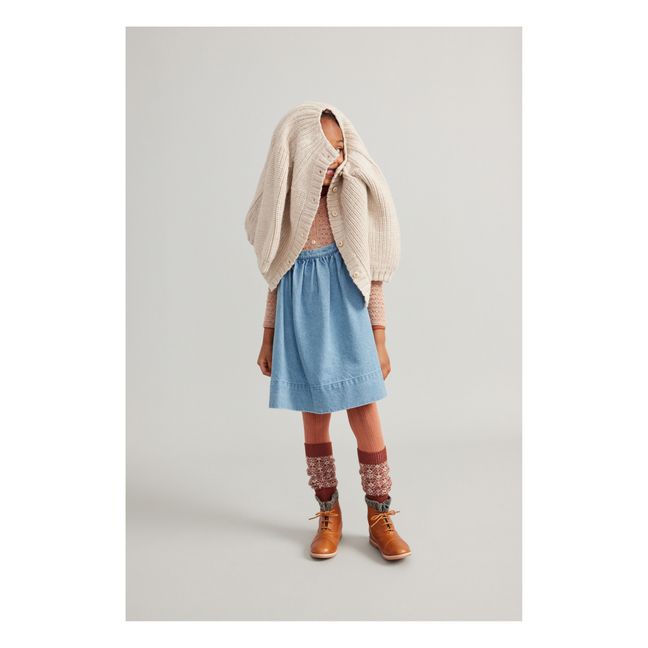 Vestido sin tirantes de algodón reciclado Eloise Denim | Vaquero