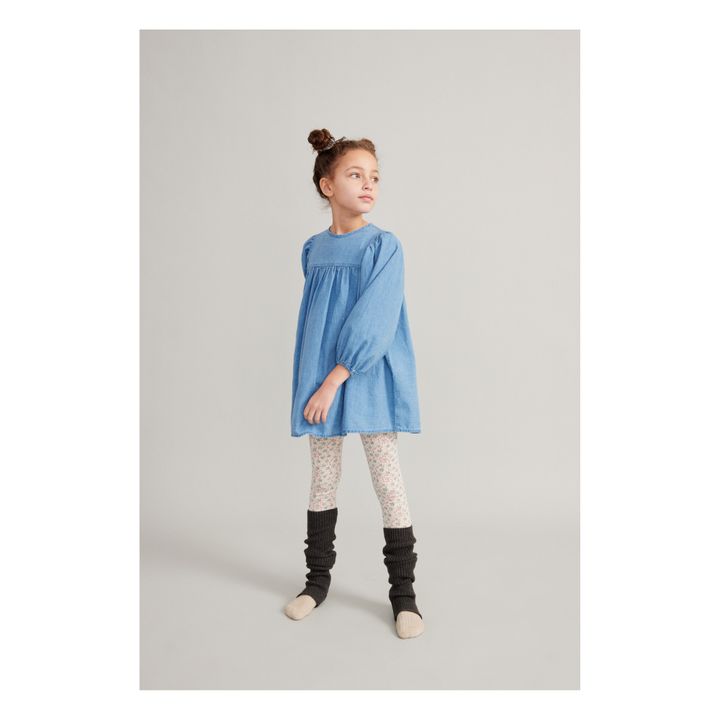 Soor Ploom Cotton and Linen Chambray Dress Clementine Denim blue