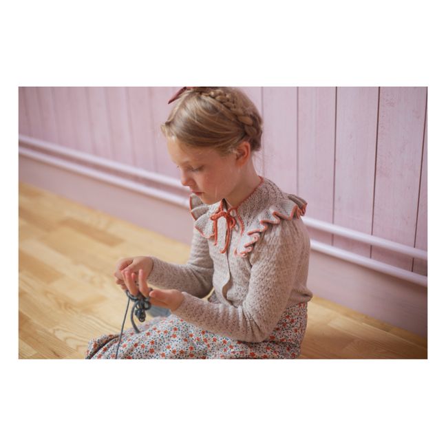 Cardigan Pointelle Mérinos Judith | Ecru