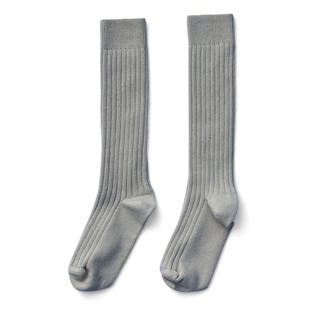 Chaussettes montantes unisexes en coton biologique chiné uni