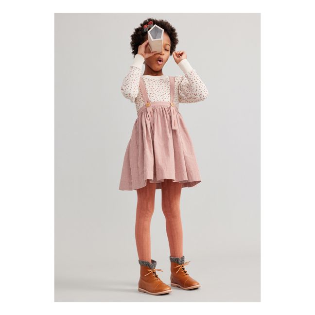 Collant Pointelle Coton | Terracotta