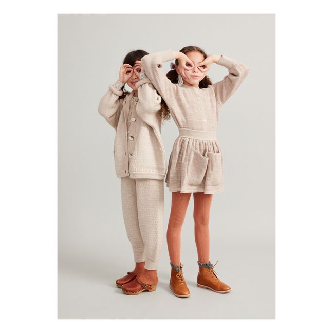 Collant Pointelle Coton | Terracotta