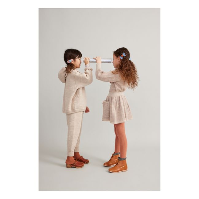 Collant Pointelle Coton | Terracotta