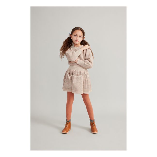 Collant Pointelle Coton | Terracotta