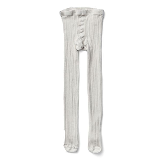 Collant Pointelle Coton | Ecru