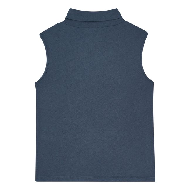 Top Sans Manches Coton Bio | Bleu marine