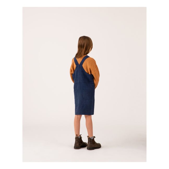 Robe Tablier Lin | Navy