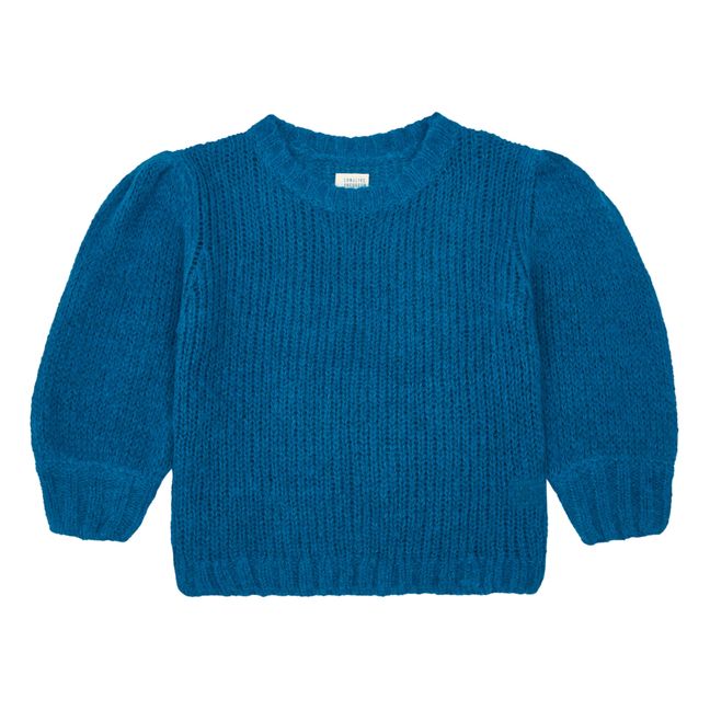 Pull in mohair | Blu petrolio