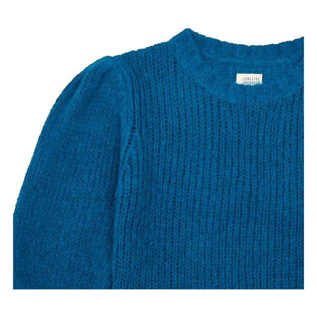 Pull in mohair | Blu petrolio