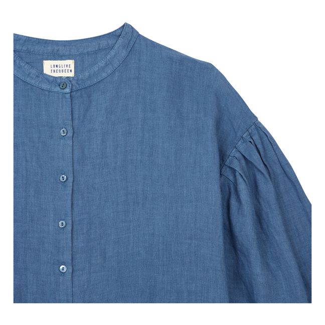 Blouse Lin | Bleu