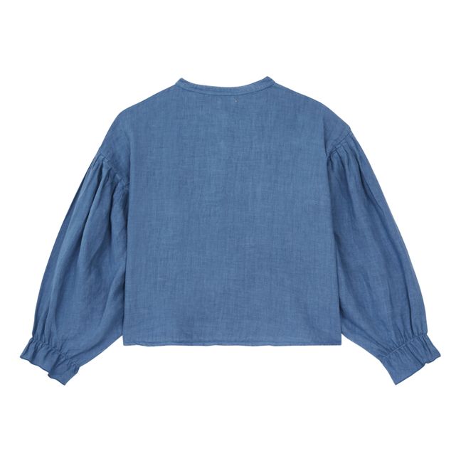 Blouse Lin | Bleu