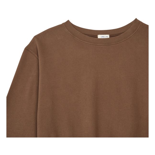 Sweatshirt uni Bio-Baumwolle | Braun
