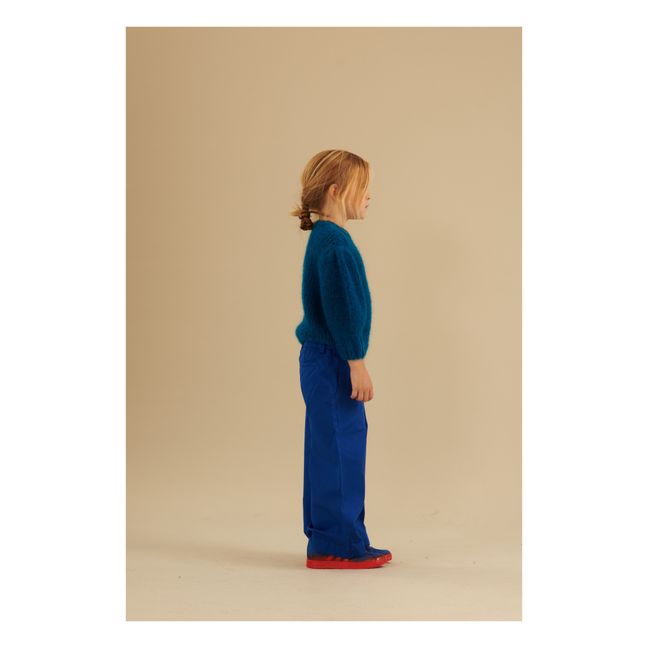 Pantalon Large Coton Bio | Königsblau