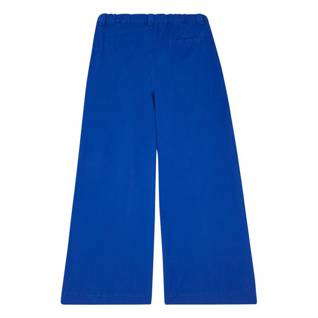 Pantalon Large Coton Bio | Azul Rey