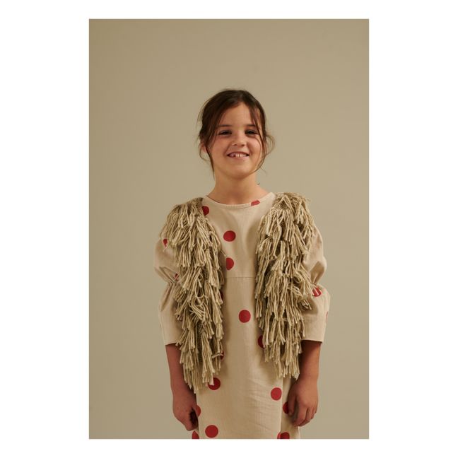 Abito a pois in cotone biologico | Beige