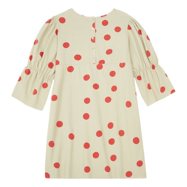 Robe à Pois Coton Bio | Beige