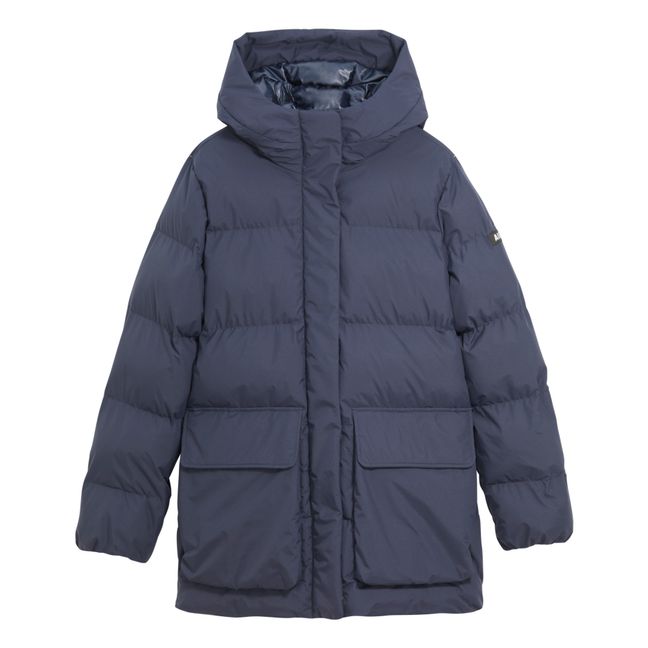 Doudoune Mi-Longue Imperméable | Bleu marine