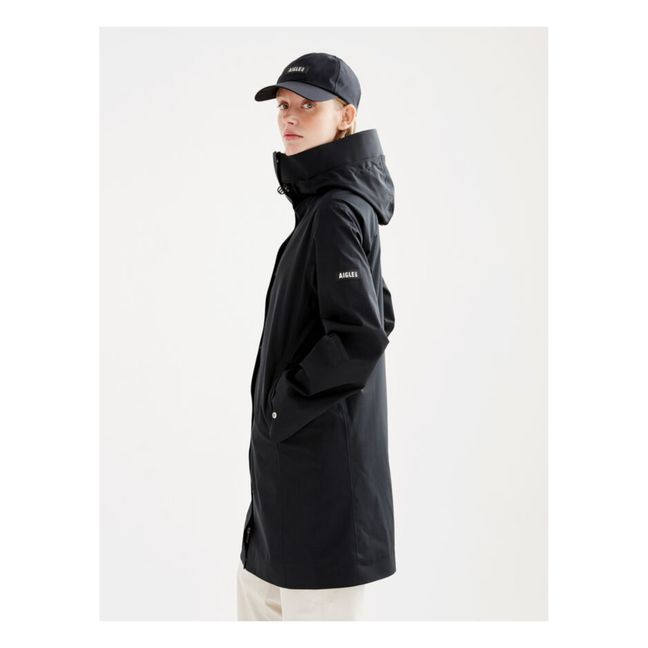 Parka larga con capucha MTD | Negro