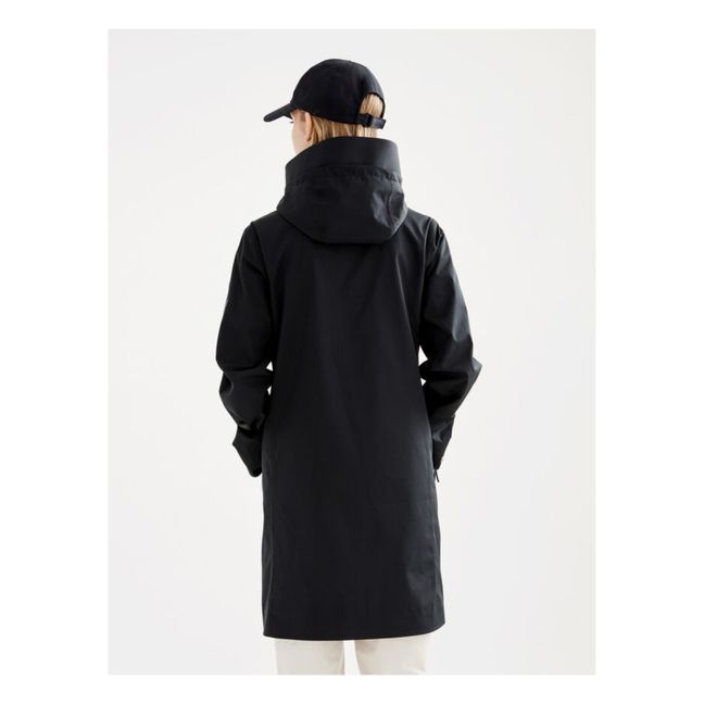 Parka larga con capucha MTD | Negro