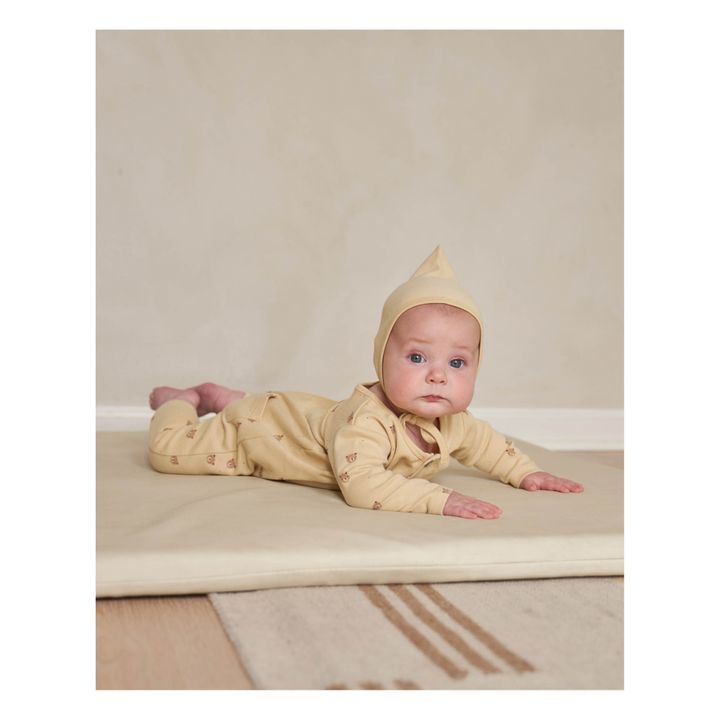 Pijama de algodón orgánico con estampado de osos | Amarillo- Imagen del producto n°1