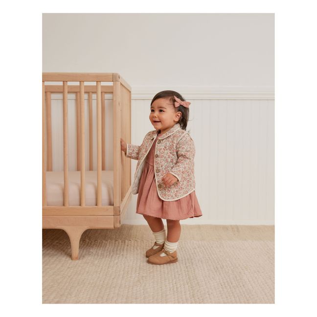 Veste Gaze de Coton Bio Matelassée  | Rose