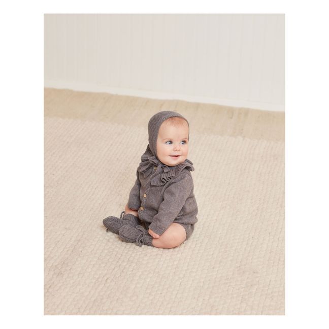 Cardigan en Maille Coton Bio | Gris