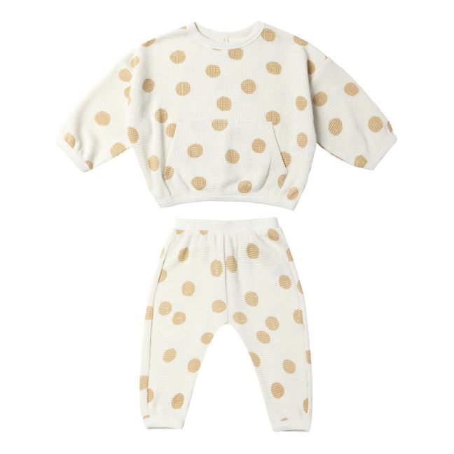 Sweat + Pantalon Coton Bio Gaufré | Ecru