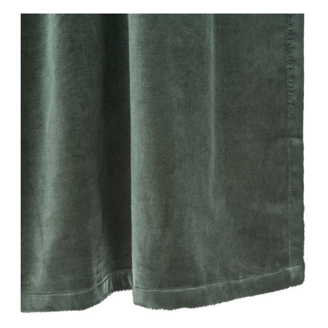 Rideau en velours Dehli | Bluish grey