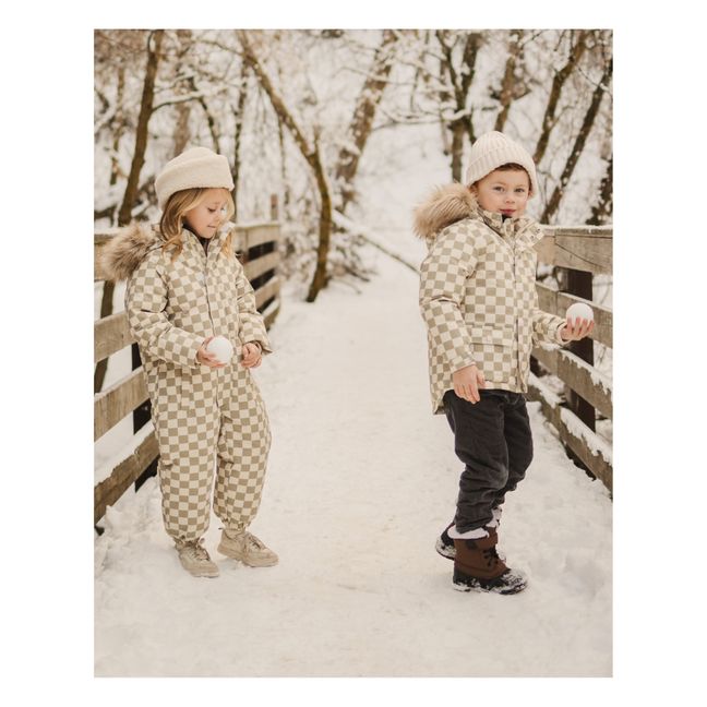 Parka Carreaux | Beige