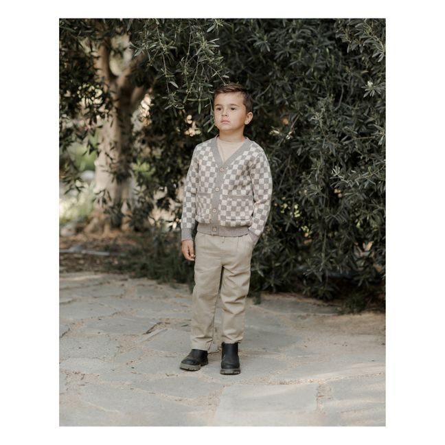 Cardigan Carreaux | Gris