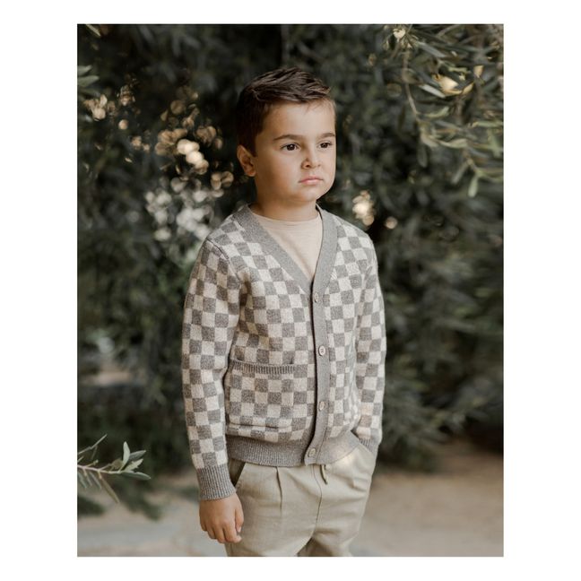 Cardigan Carreaux | Gris