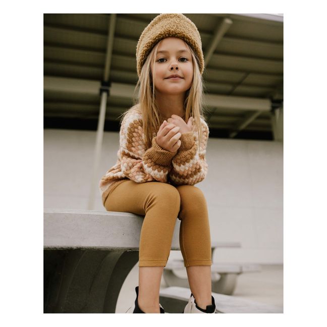 Aspen Striped Honeycomb Sweater | Ochre