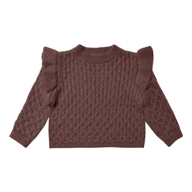 La Reina Honeycomb Sweater | Plum
