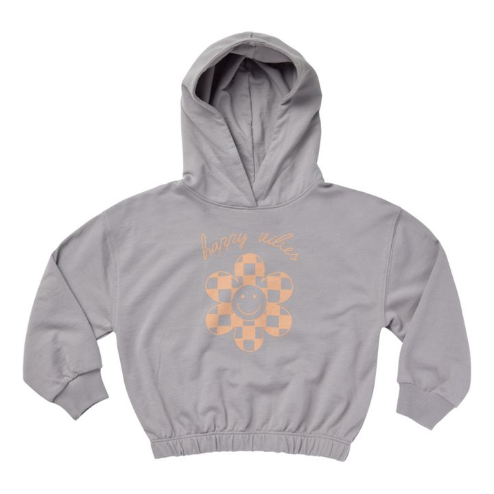Happy Vibes Kapuzen-Sweatshirt | Grau- Produktbild Nr. 0