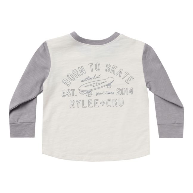 T-Shirt Born To Skate | Gris