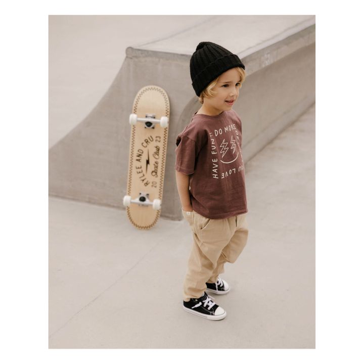T-Shirt Have Fun Raw Edge | Pflaume- Produktbild Nr. 1