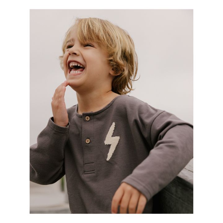 Bolt Henley T-Shirt | Grey- Product image n°2