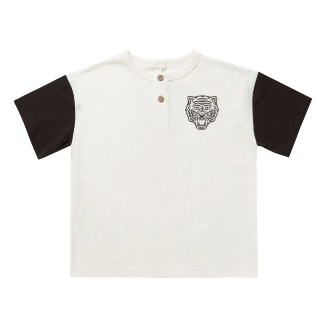Tiger Henley T-Shirt | Schwarz