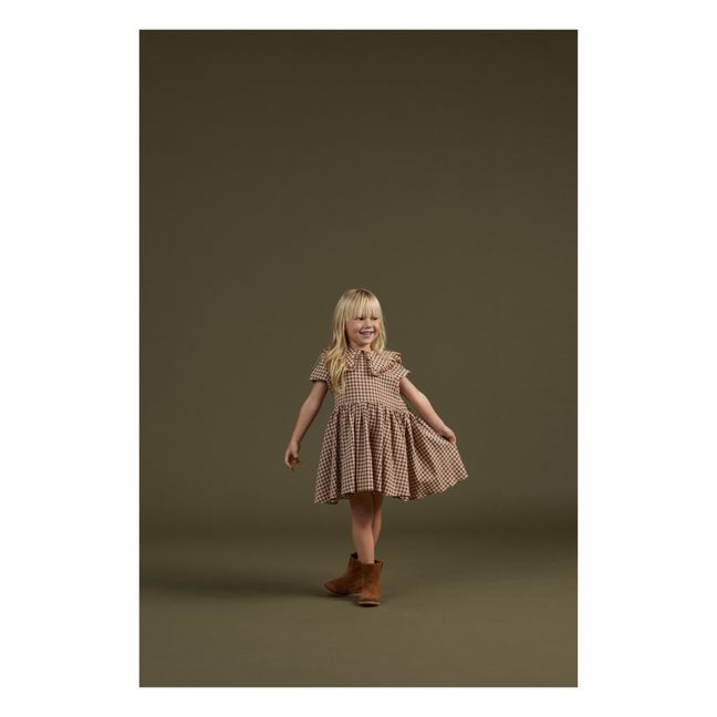 Camille Gingham Dress | Terracotta