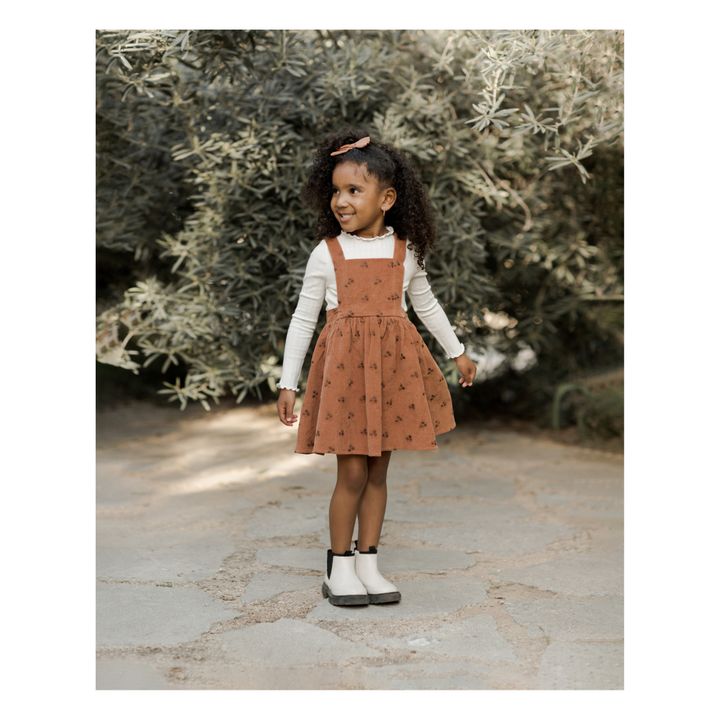 Pinafore Corduroy Dress | Brown- Product image n°1