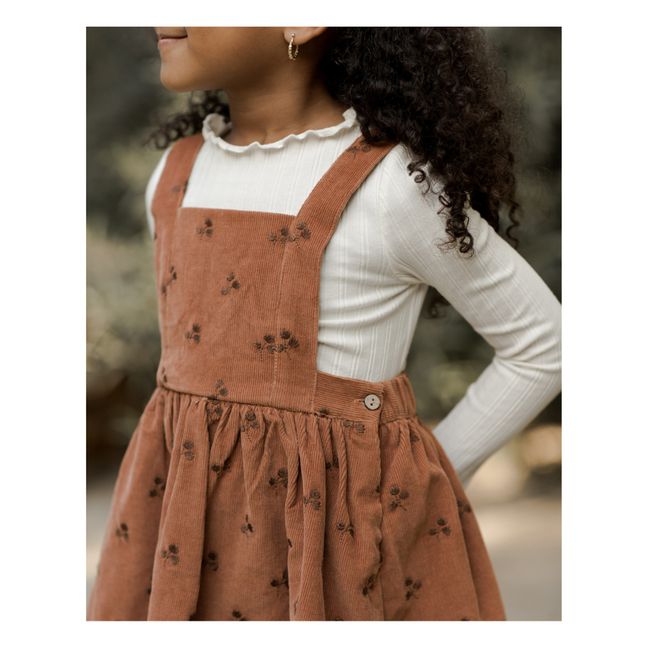 Pinafore Corduroy Dress | Brown