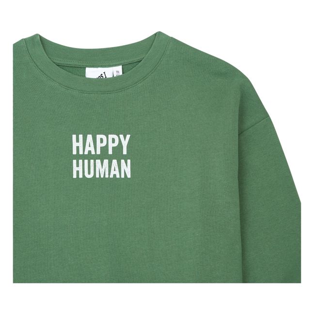 Sweat Coton Bio Happy Human | Vert