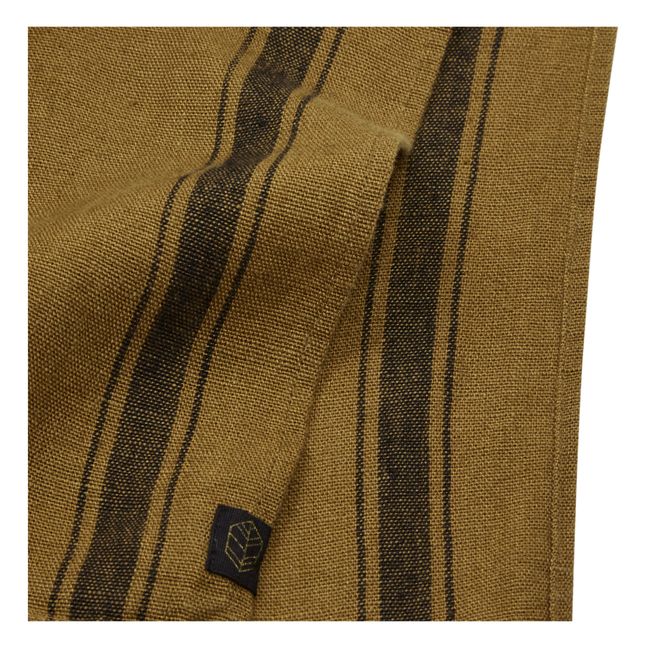 Olbia linen tea towel | Gold