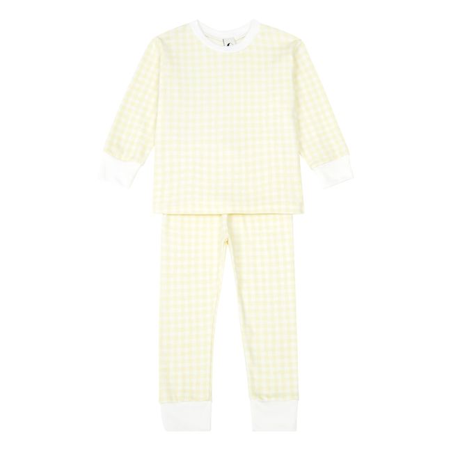 Pyjama Coton Bio Vichy | Crème