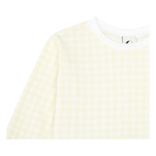 Pyjama Coton Bio Vichy | Cremefarben