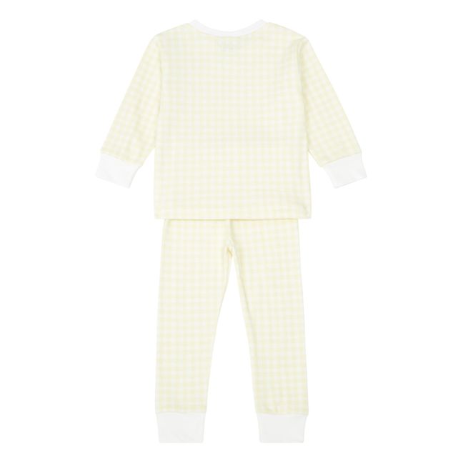 Pyjama Coton Bio Vichy | Cremefarben
