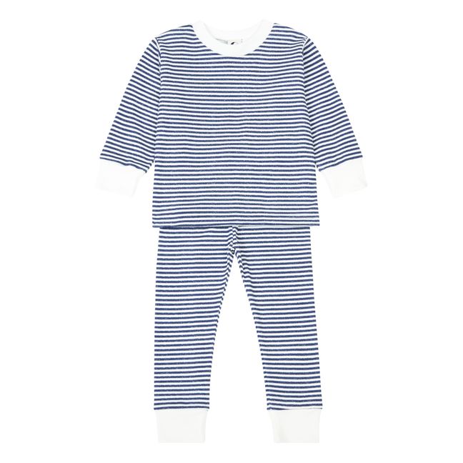 Pyjama Coton Bio Marl | Bleu marine