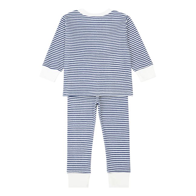 Pyjama Coton Bio Marl | Bleu marine